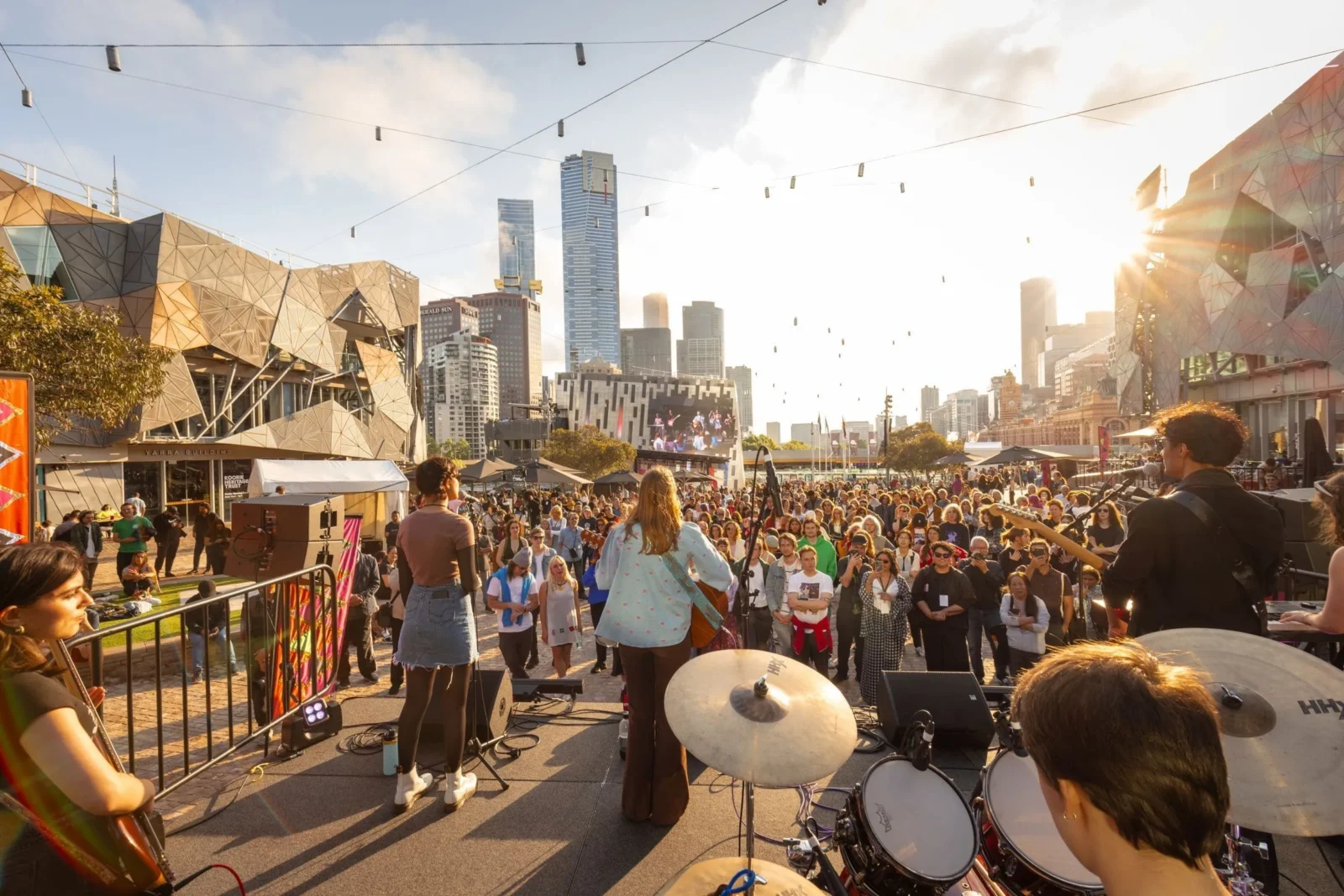 Unwind at Federation Square