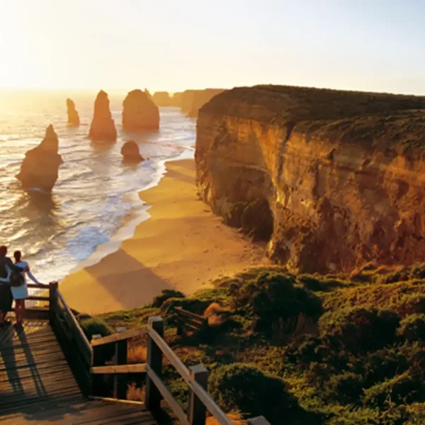 sunset great ocean road