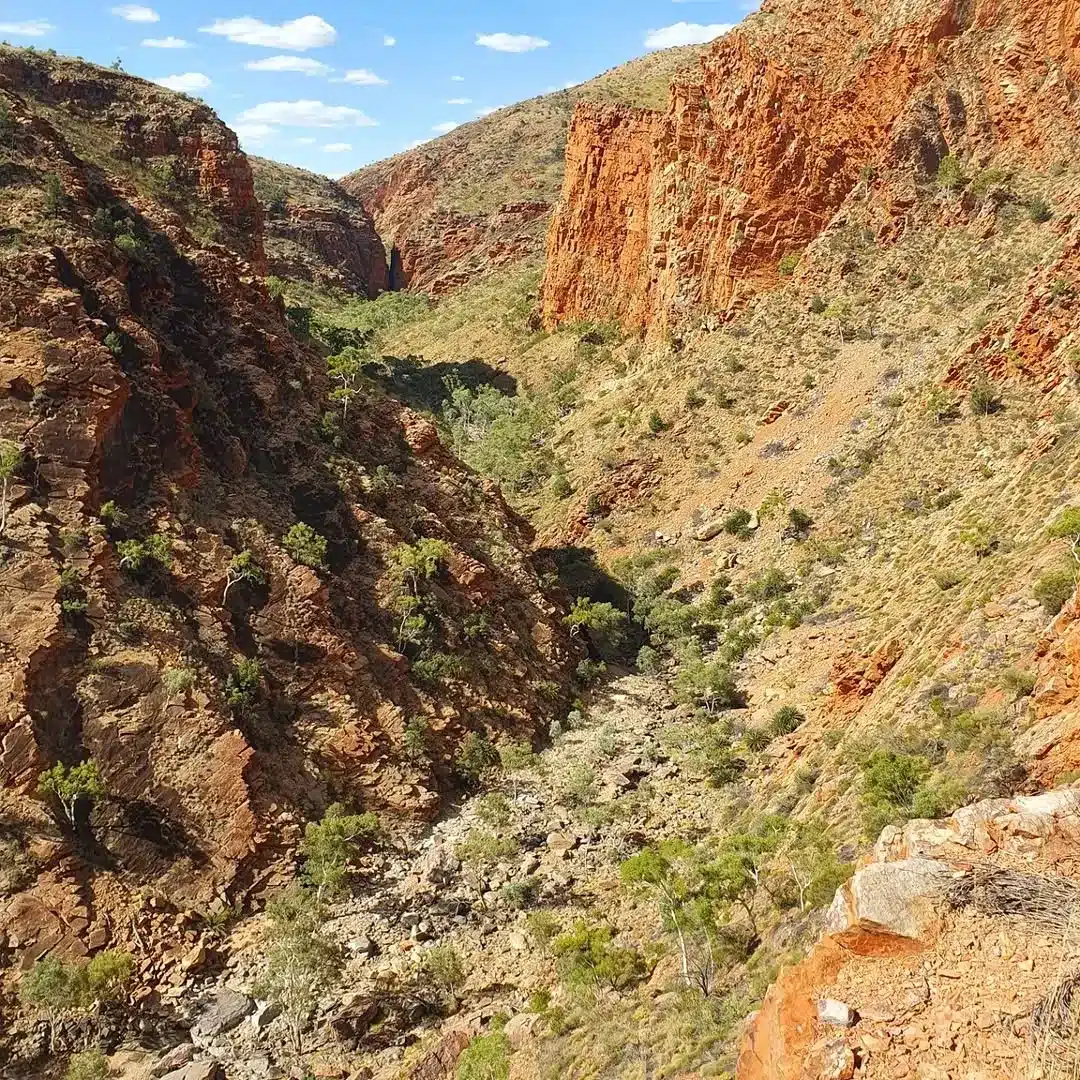 quiet Larapinta Trail sections in peak season